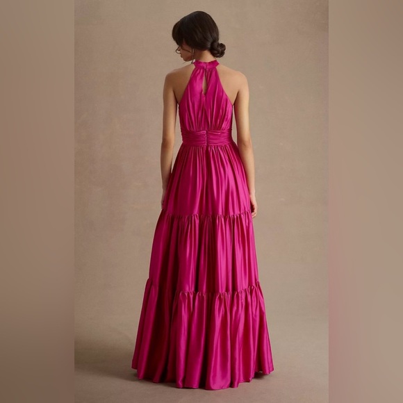 Mac Duggal Tiered Ruffle Halter Gown, NWT, size 4 - Picture 2 of 4